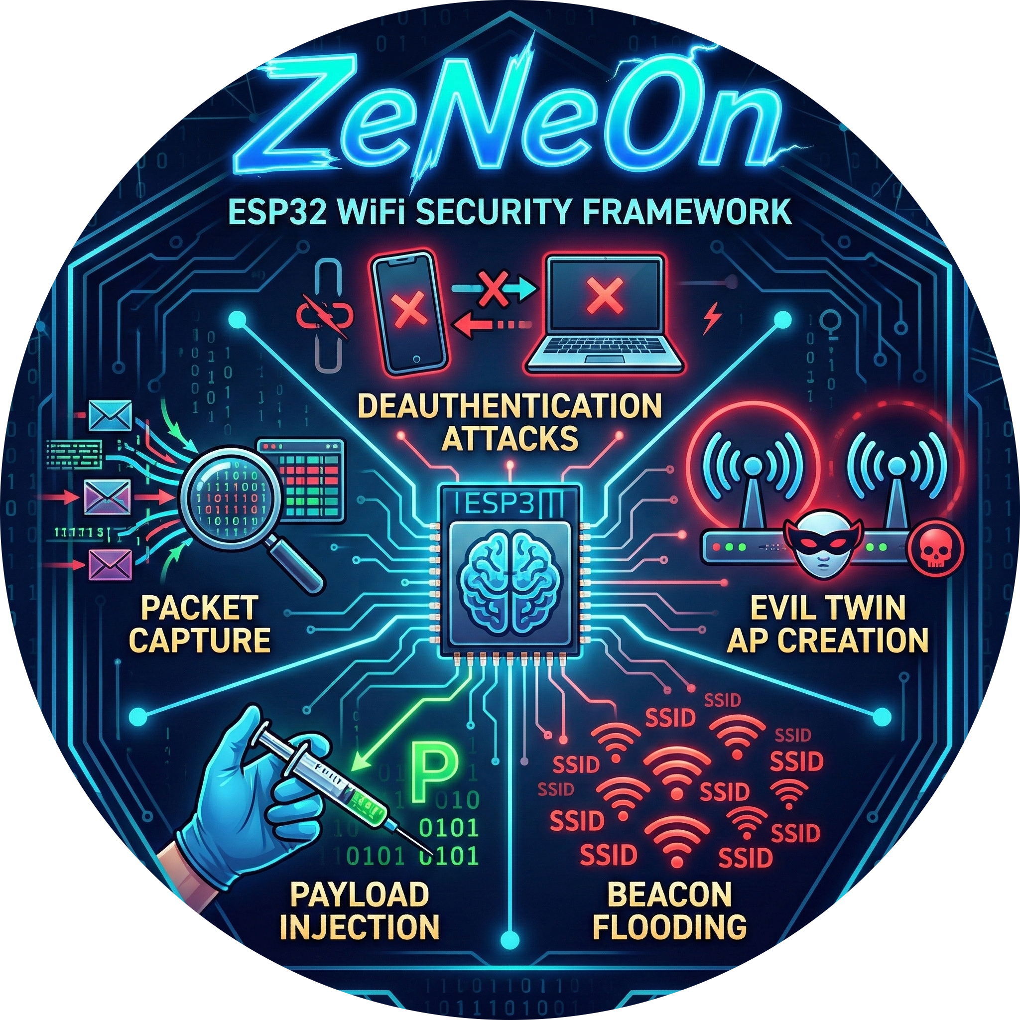 ZeNeOn ESP32 WiFi Framework